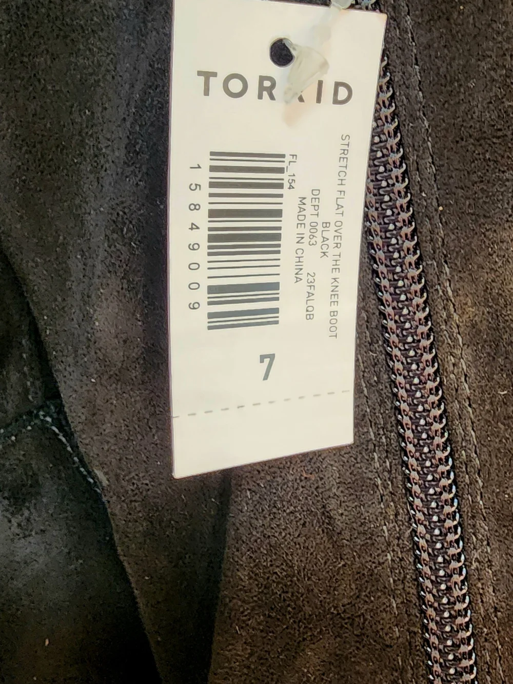 torrid Black Suede Over-the-Knee Boots Size 7